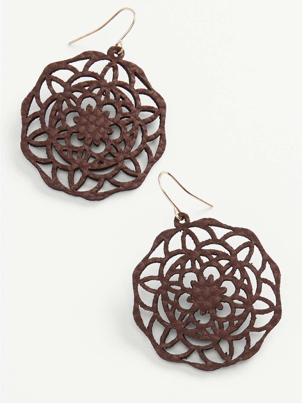 Maurices NWT Leather Cut out Bohemian dangle earrings